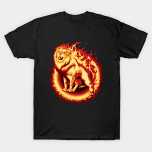 Fire Lion and Sun T-Shirt